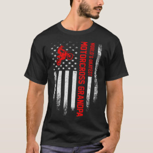 US Flag World's Okayest Motorcross Dirt Bi T-shirt