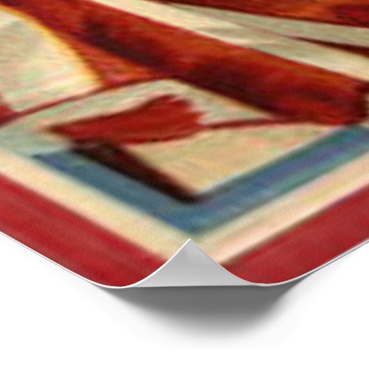 US Flag Wreated Parade Maart Burgeroorlog Poster (Hoek)