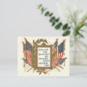 US Flag Wreatorial Day Briefkaart (Staand voorkant)