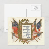 US Flag Wreatorial Day Briefkaart (Voorkant / Achterkant)