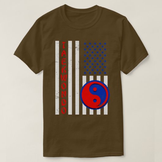 US Flage American Taekwondo T-shirt (Design voorkant)