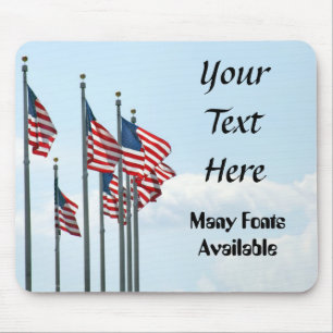US Flags Array Mousepad Muismat