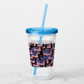 US Flags Patriotic Fun Acryl Drinkbeker (Achterkant)