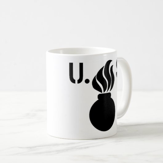 US "Flaming Bomb" Logo Koffee Mok (Voorkant rechts)