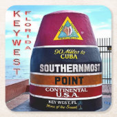 US Florida - Key West - Southernmost punt boei - Kartonnen Onderzetters (Voorkant)