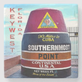 US Florida - Key West - Southernmost punt boei - Stenen Onderzetter (Voorkant)