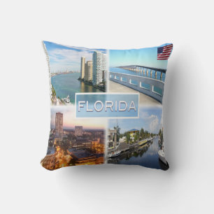 US Florida - Mouth of Miami River op Brickell Key Kussen