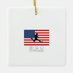 US Football Soccer Team USMNT Keramisch Ornament