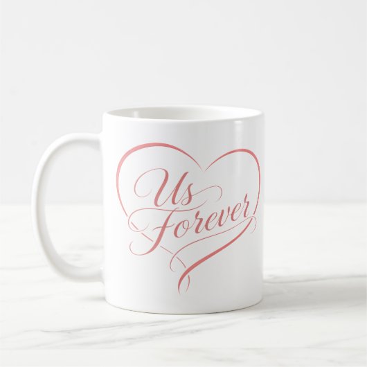 Us Forever Romantic Heart Mug Koffiemok (Links)
