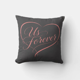 Us Forever Romantic Heart Pillow Kussen