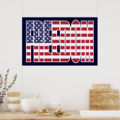 US Freedom Flag Poster (medium) (Keuken)