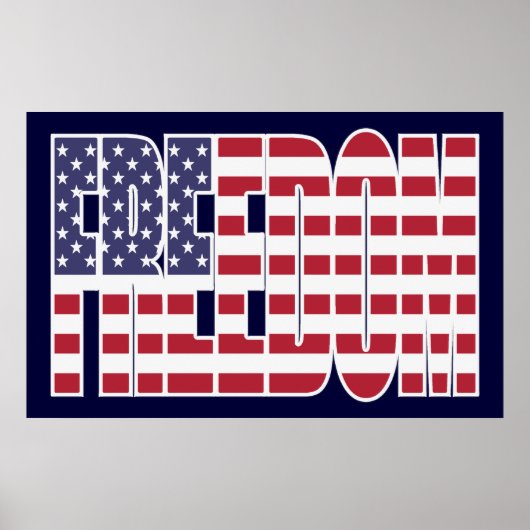 US Freedom Flag Poster (medium) (Voorkant)