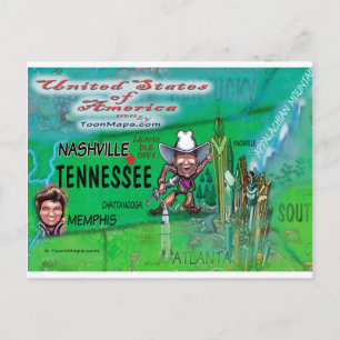 US Fun Map Briefkaart