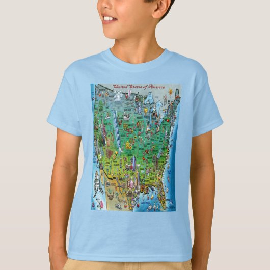 US Fun Map T-shirt (Voorkant)