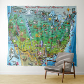 US Fun Map Wandkleed (In Situ (horizontaal))