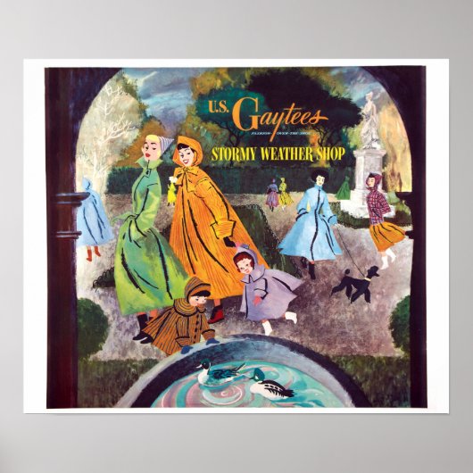 US Gaytes Stormy Weather Shop, c. 1950. Poster (Voorkant)