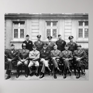 US Generals WWII - Ike, Patton, Bradley Poster