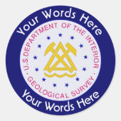 US Geological Survey Custom Sticker (Voorkant)