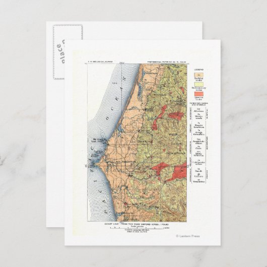 US Geological Survey Map Briefkaart (Voorkant / Achterkant)