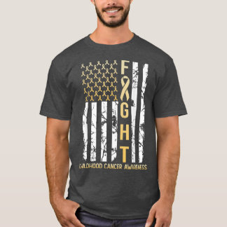 US Gold Flag Childhood Cancer Awareness Maandag Se T-shirt