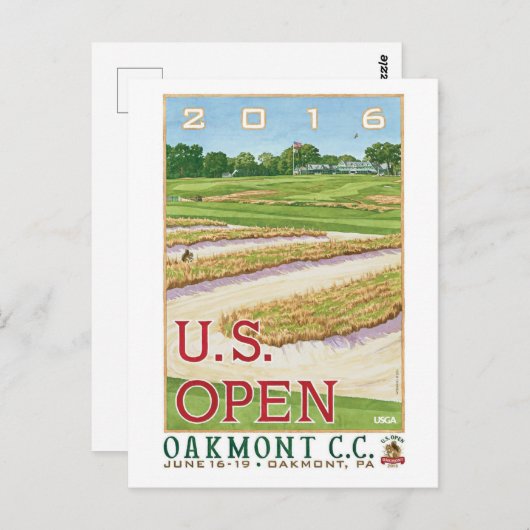 US Golf open 2016 oakmont pa, geschenken Briefkaart (Voorkant / Achterkant)