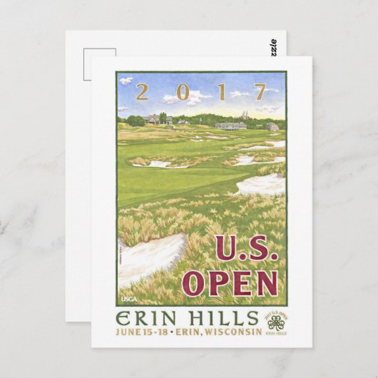 US Golf open 2017 grin heuvels Erin, Wisconsi gesc Briefkaart (Voorkant / Achterkant)