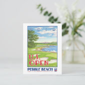 US golf open 2019 kiezelstrand Briefkaart (Staand voorkant)