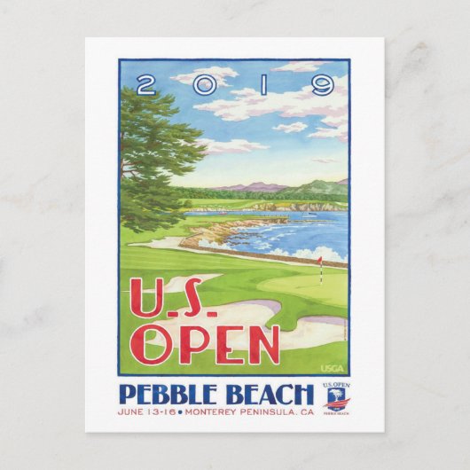 US golf open 2019 kiezelstrand Briefkaart (Voorkant)