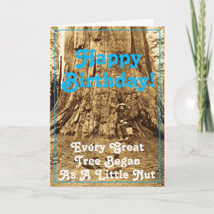 US Grant Big Redwood Tree Yosemite Funny Kaart