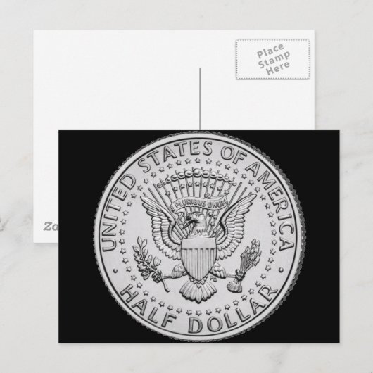 US Great Seal Half Dollar Briefkaart (Voorkant / Achterkant)