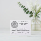 US Great Seal Half Dollar Visitekaartje (Staand voorkant)