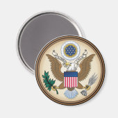 US Great Seal Official Coat of Arms Heraldry Magneet (Voorkant / Achterkant)