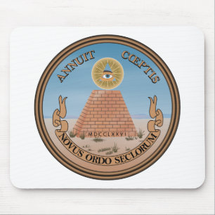 US Great Seal Reverse Officiële Wapenmunt Muismat