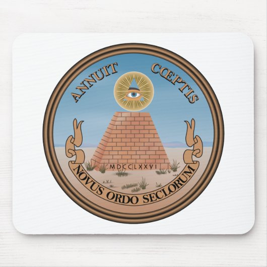 US Great Seal Reverse Officiële Wapenmunt Muismat (Voorkant)