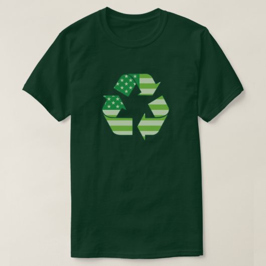 US Green Recycling Symbool T-shirt (Design voorkant)