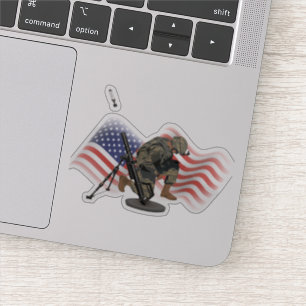 US Gunner met M224 Mortar Sticker