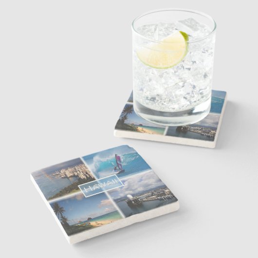 US Hawaii - Honolulu uitzicht - The Perouse - Lani Stenen Onderzetter (Zijkant)