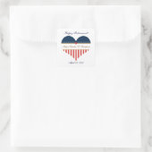 US Heart Flag Happy Retirement Stickers (Tas)