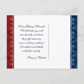 US Heart Military Wedding Save the Date Briefkaart (Achterkant)