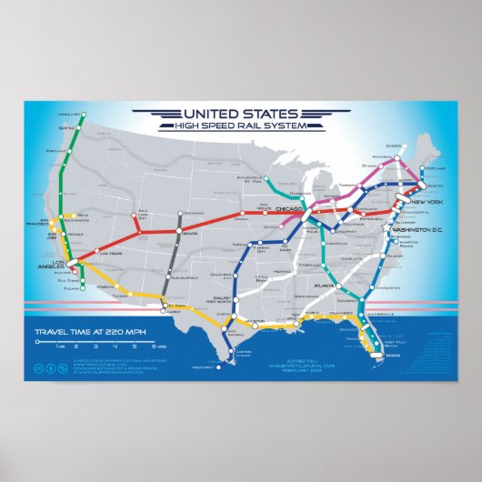 US High Speed Rail (VS) - scrol neer voor bijgewer Poster (Voorkant)