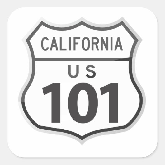 US Highway 101 California Road Trip Travel Sticker (Voorkant)