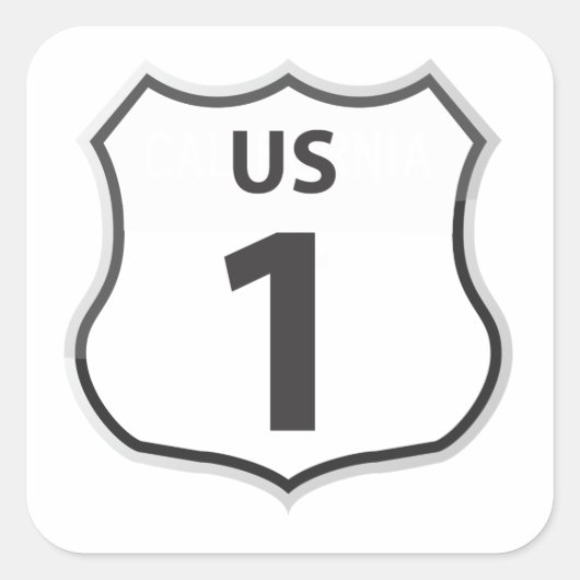 US Highway 1 Road Trip Travel Sticker (Voorkant)