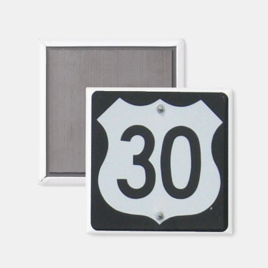 US Highway 30 Sign Magneet (Voorkant / Achterkant)