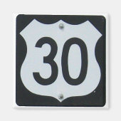 US Highway 30 Sign Magneet (Voorkant)