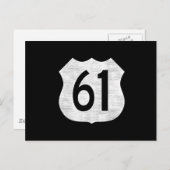 US Highway 61 Route Sign Briefkaart (Voorkant / Achterkant)