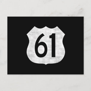 US Highway 61 Route Sign Briefkaart