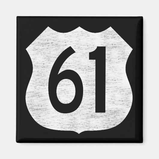 US Highway 61 Route Sign Magneet (Voorkant)