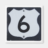 US Highway 6 Wegbordmagneet Magneet (Voorkant)