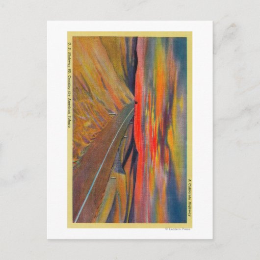 US Highway 80 die de Amerikaanse Saharastaat kruis Briefkaart (Voorkant)