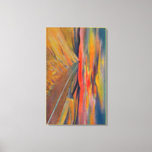 US Highway 80 die de Amerikaanse Saharastaat kruis Canvas Afdruk